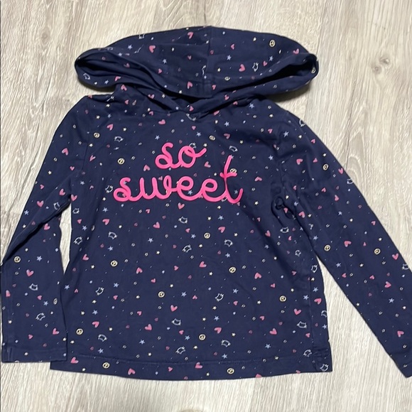4 for $20 Navy Blue Kids Hoodie with Pink Accents - Picture 1 of 1